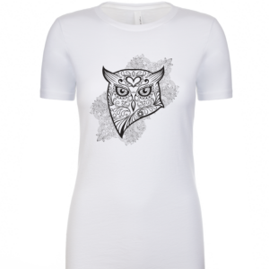 Women's Owl Coloring Book T-Shirt - Colorable Custom T-Shirt in Colorado Springs