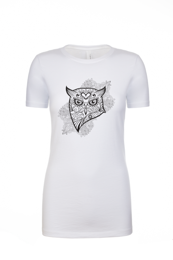 Women's Owl Coloring Book T-Shirt - Colorable Custom T-Shirt in Colorado Springs